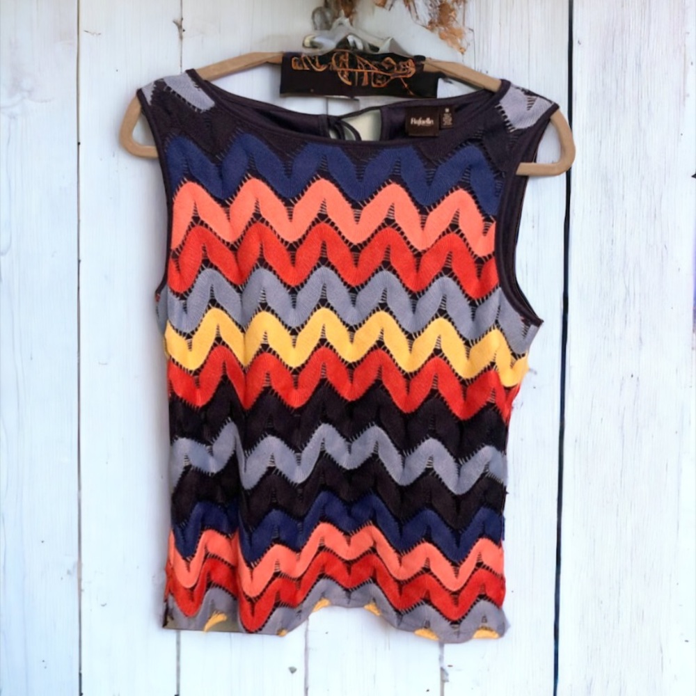 Rafaella Zig Zag Boho Top - Picture 7 of 7